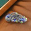 cloisonne phoenix shape s925 sterling silver hair clip