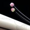 nice colorful glaze lotus flower bead wood hairpin, hair stick