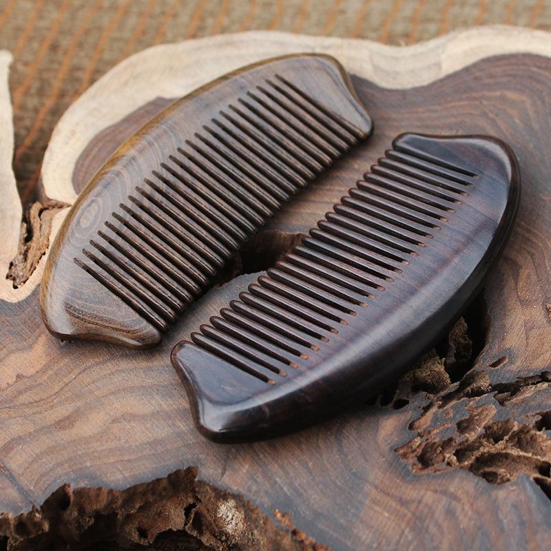 simple red and black wood comb, hair comb