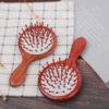 small smooth wood airbag comb, hair care comb, portable comb, massage comb