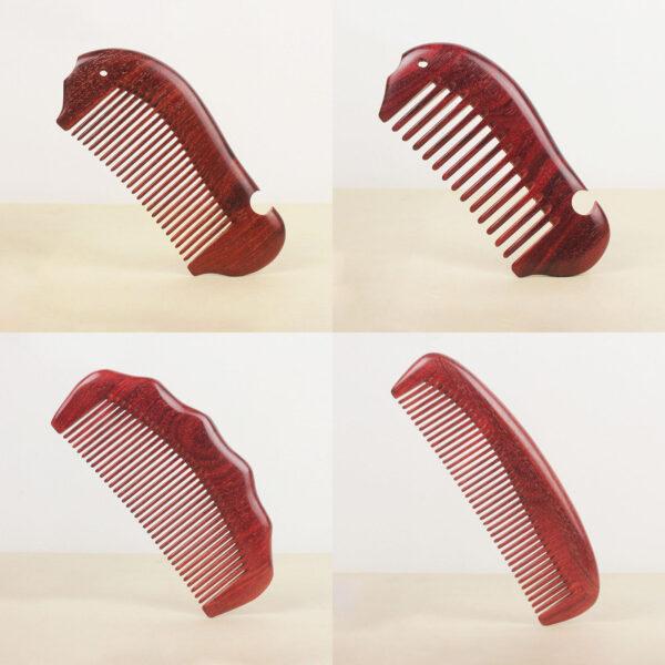 fine crafted smooth blood sandalwood comb, no handle comb