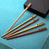 simple hollow flower pattern wood hairpin, wood hair stick