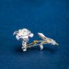 nice lily flower s925 sterling silver brooch, silver pin