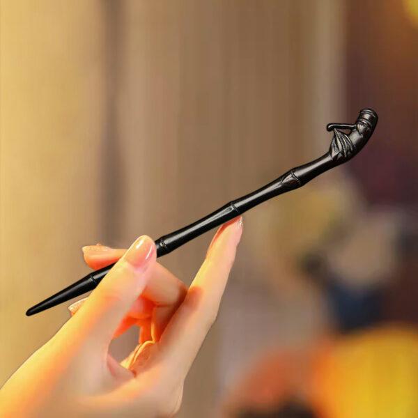 fine bamboo branch shape Black Sandalwood hairpin, wood hair stick