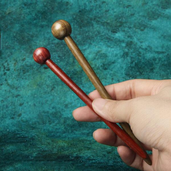 simple round ball shape wood hairpin, hair stick