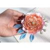 nice hollow silk flowers multi pronged hairpin, hair fork