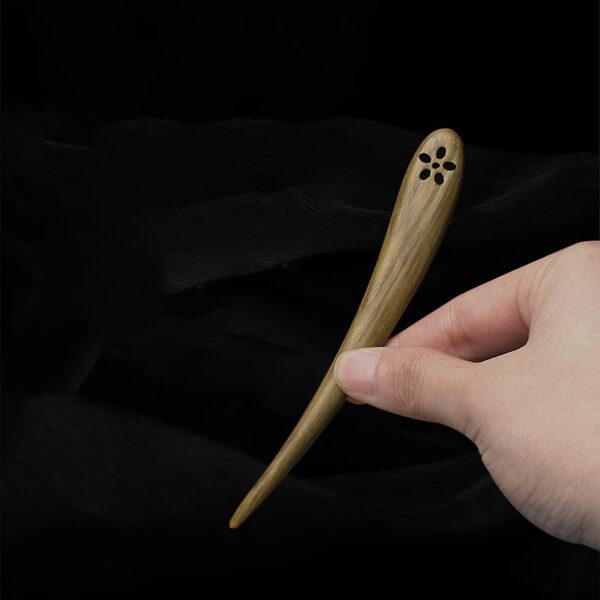 2 pieces simple short wood hairpin, wood hair stick