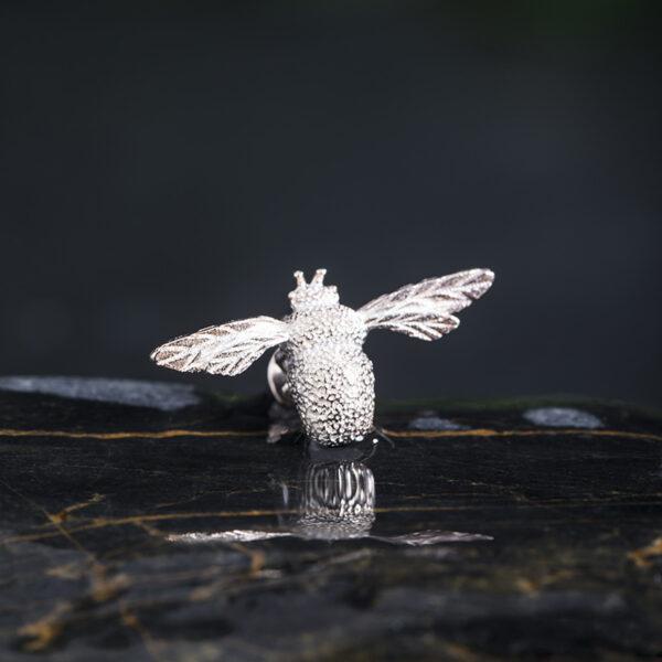 nice bee shape s925 sterling silver brooch