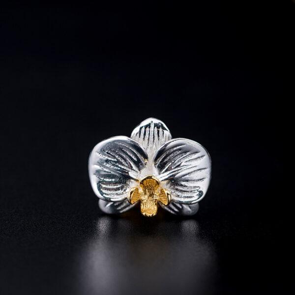 nice pansy flower shape s925 sterling silver brooch